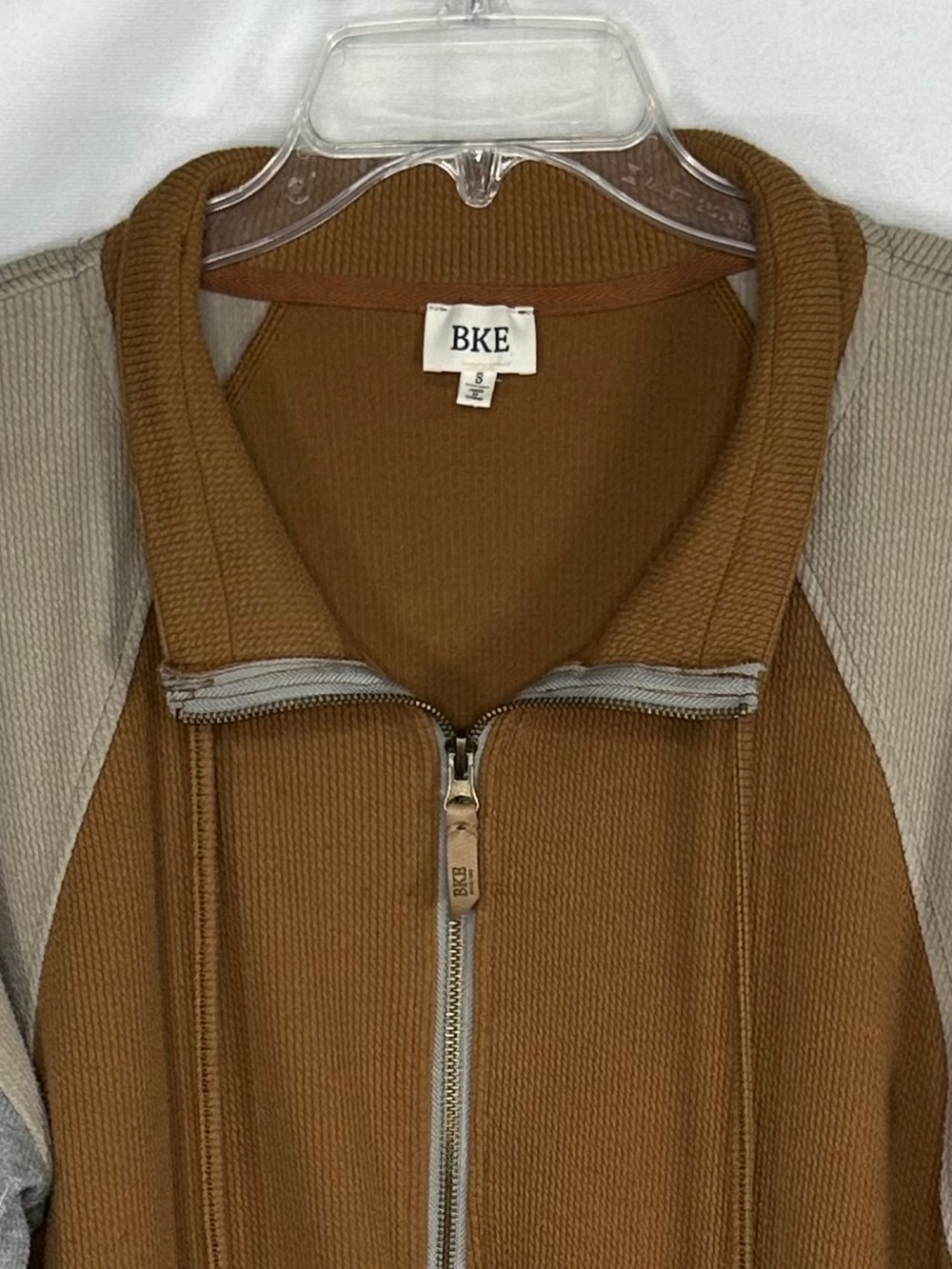 BKE Colorblock Half-Zip Pullover - Brown, Beige, Gray Sweatshirt Sz M - Picture 3 of 11